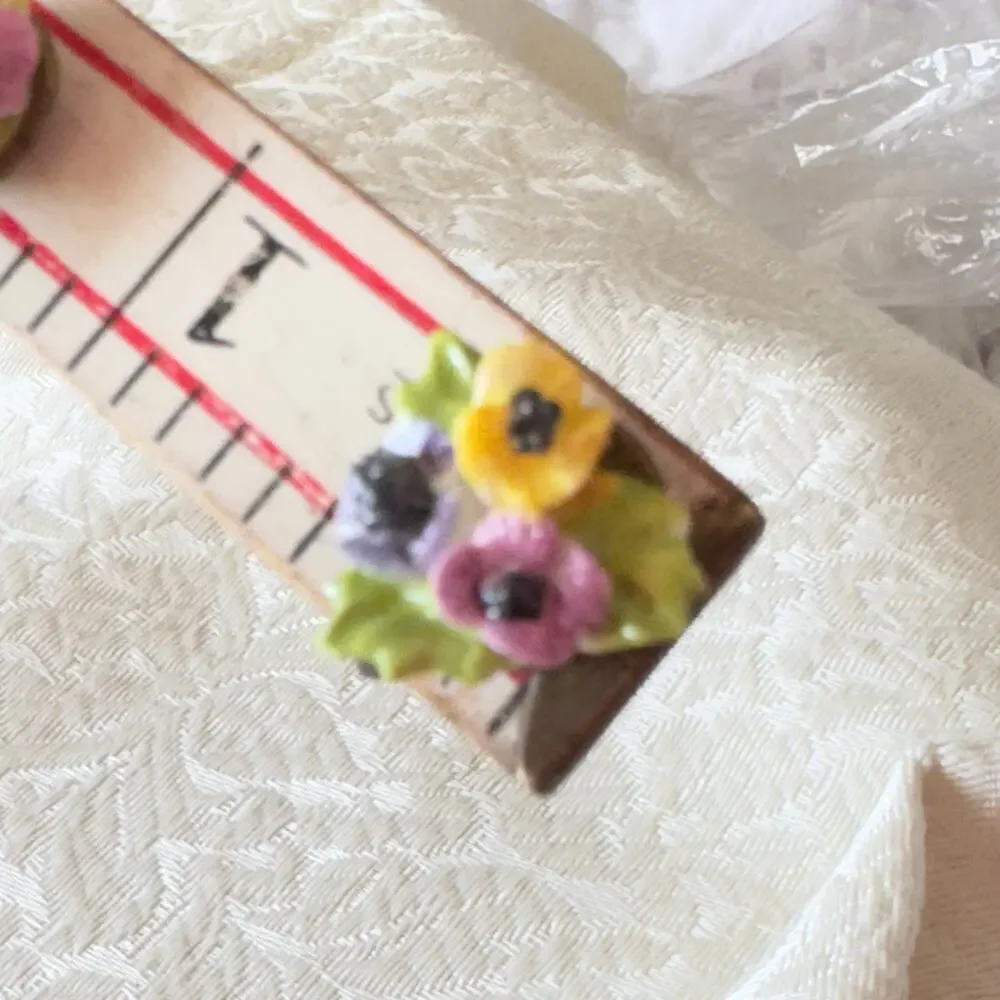 English 1920’s Micro Rose Bouquet Screw Back Earrings Bone China Posy Vintage